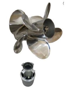 Signatur FOUR City 4 Duo propeller i rustfrit stål F5 SET. Til DPS / XDP-drev erstatter OEM: 6L2289